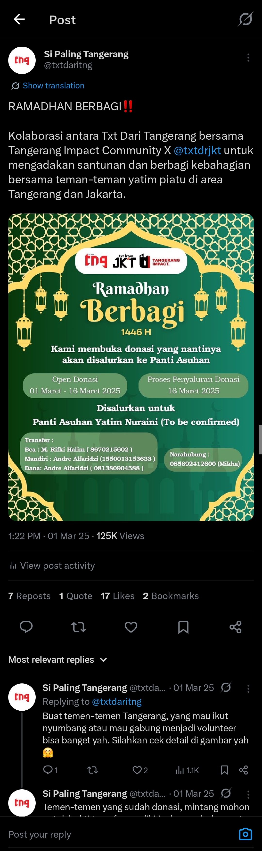 Charity Ramadhan moment